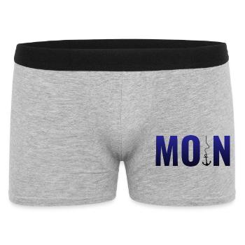 Hello - Men's Boxer Shorts - heather grey - Front
