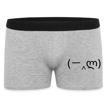 Facepalm emoticon (-‸ლ) hand in front of the face - Men's Boxer Shorts - heather grey - Front