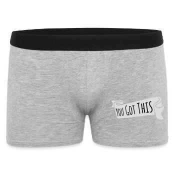You Got This Motivierend Inspirierend Spruch Zitat - Männer Boxer Shorts - Grau meliert - Vorne