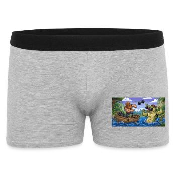 SAILOR VS CROCODILE - Men's Boxer Shorts - heather grey - Front