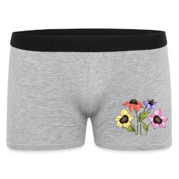 Flowers - Men's Boxer Shorts - heather grey - Front