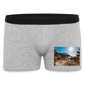 Sunny Beach Bay - Men's Boxer Shorts - heather grey - Front