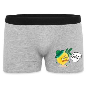 Lemon Daddy Moustache - Men's Boxer Shorts - heather grey - Front