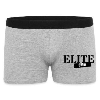 Elite Crew - Team Group Party Squad Member - Men's Boxer Shorts - heather grey - Front