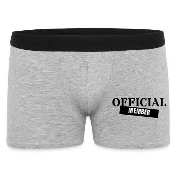 Official Member - Crew Team Club Mitglied Event - Men's Boxer Shorts - heather grey - Front
