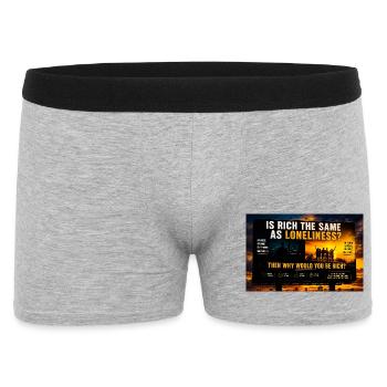 Richness versus Loneliness - Men's Boxer Shorts - heather grey - Front