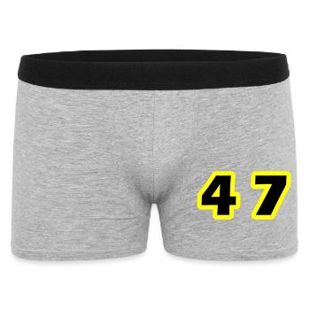 47 Symbole numérique - Boxer Homme - gris chiné - Devant