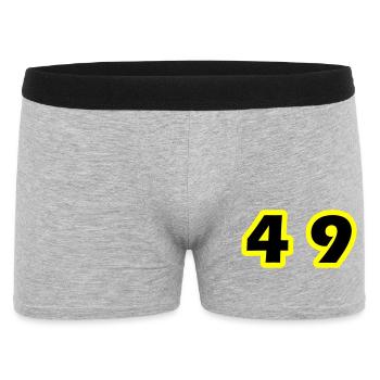 49 Zahl symbol - Männer Boxer Shorts - Grau meliert - Vorne