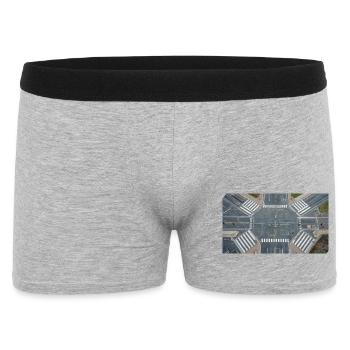 Aerial view of intersection geometry - Men's Boxer Shorts - heather grey - Front