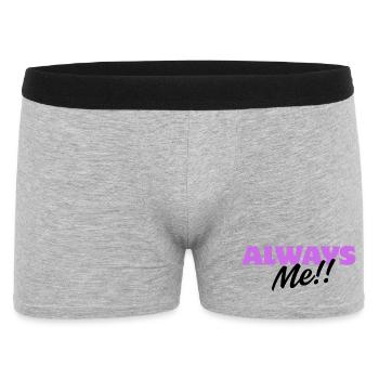 Always Me!! – Fun Personality Design - Men's Boxer Shorts - heather grey - Front