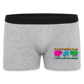 With the sheep - Men's Boxer Shorts - heather grey - Front