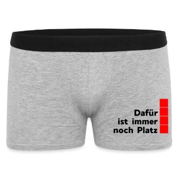 noch Platz - Männer Boxer Shorts - Grau meliert - Vorne