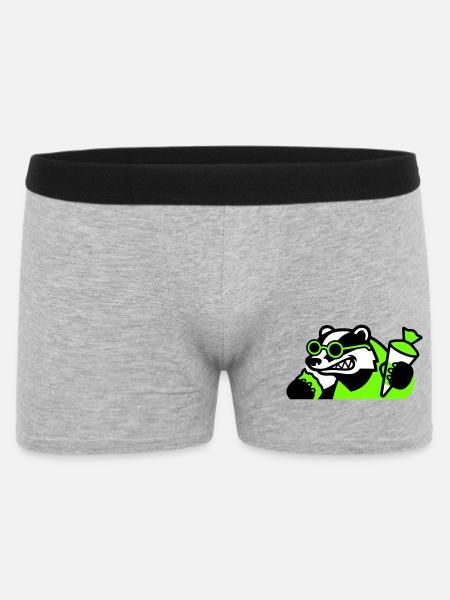 Cool Badger Back to School Icon - Men's Boxer Shorts - heather grey