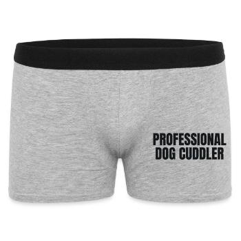 Professional Dog Cuddler - Hunde Shirt - Men's Boxer Shorts - heather grey - Front