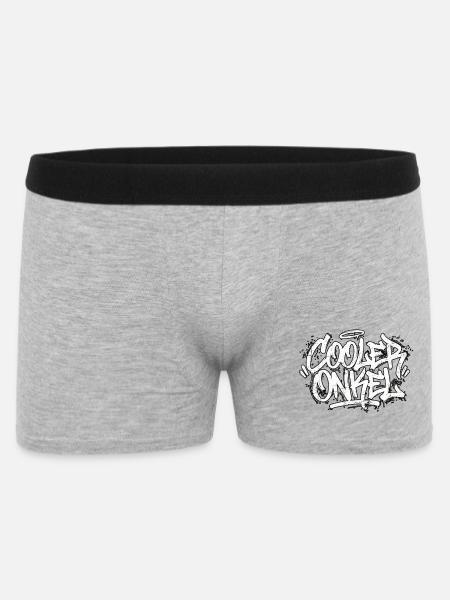 Cool Uncle Handwriting Graffiti - Men's Boxer Shorts - heather grey