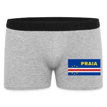 Praia in Cabo Verde Flag - Men's Boxer Shorts - heather grey - Front