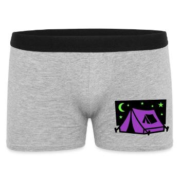 Festival Tent Night Logo - Men's Boxer Shorts - heather grey - Front