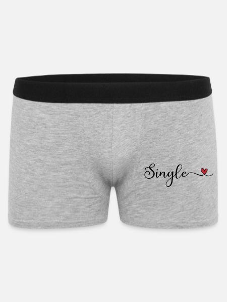 Single handwritten lettering with heart - Men's Boxer Shorts - heather grey