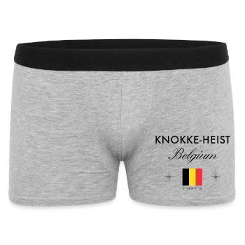 Knokke Heist Belgium Coordinates Travel Souvenir - Men's Boxer Shorts - heather grey - Front