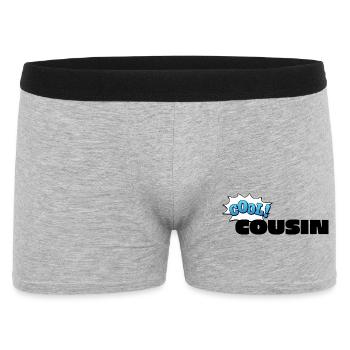 Lettrage de cousin cool pour le cousin cool - Boxer Homme - gris chiné - Devant
