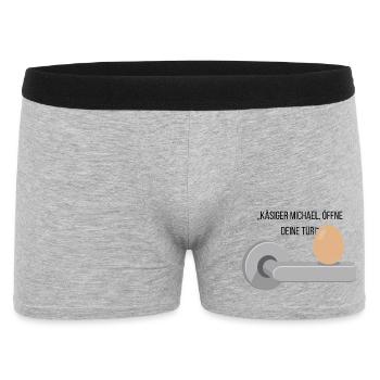 Käsiger Michael T-Shirt - Männer Boxer Shorts - Grau meliert - Vorne