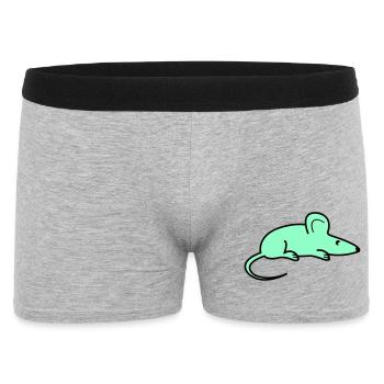 Mint Mouse Silhouette - Men's Boxer Shorts - heather grey - Front