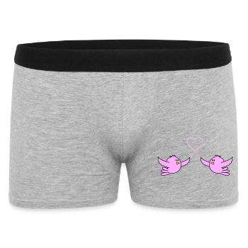 birds_in_love - Boxer Homme - gris chiné - Devant