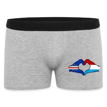 Drapeau du Luxembourg du Cap-Vert Mains en forme de cœur - Boxer Homme - gris chiné - Devant