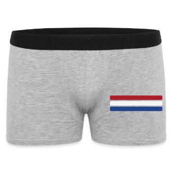 Netherlands Flag Minimal - Flag Fan Stripe - Men's Boxer Shorts - heather grey - Front
