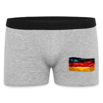 Tech-Circuit Neon Nebel Deutschland flagge - Männer Boxer Shorts - Grau meliert - Vorne