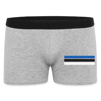 Minimal du drapeau estonien - Dessin de la bande en éventail du drapeau - Boxer Homme - gris chiné - Devant