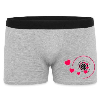 Love - Männer Boxer Shorts - Grau meliert - Vorne
