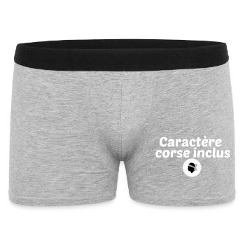 Caractère corse inclus - Boxer Homme - gris chiné - Devant