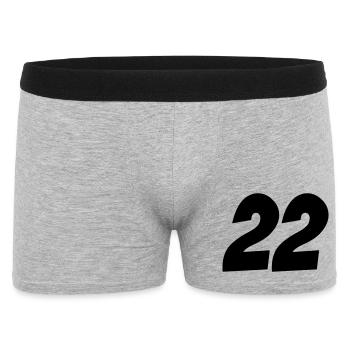 22- - Männer Boxer Shorts - Grau meliert - Vorne
