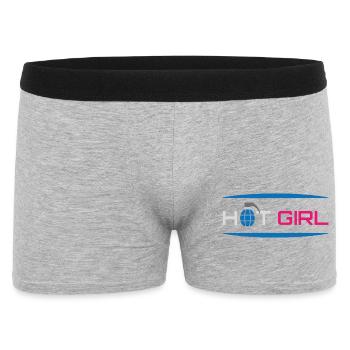 Heißes Mädchen-Bösewicht-Attitüde - Männer Boxer Shorts - Grau meliert - Vorne