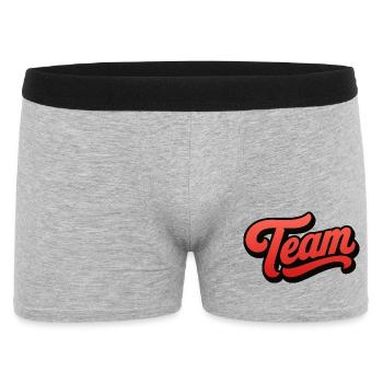 Team - Männer Boxer Shorts - Grau meliert - Vorne