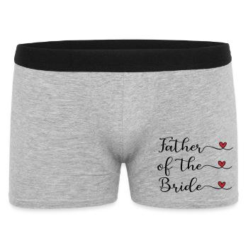 Vater der Braut - Männer Boxer Shorts - Grau meliert - Vorne