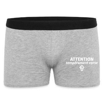 Attention tempérament Corse - Boxer Homme - gris chiné - Devant