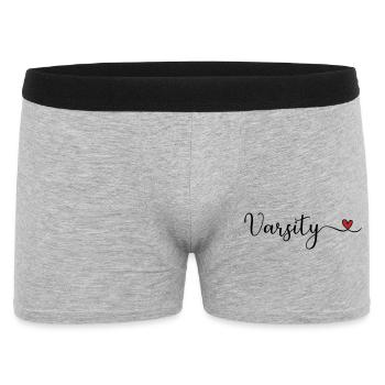 Varsity Heart Design - Männer Boxer Shorts - Grau meliert - Vorne