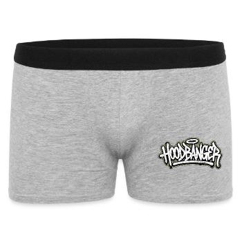 Hoodbanger Handschrift Graffiti - Männer Boxer Shorts - Grau meliert - Vorne