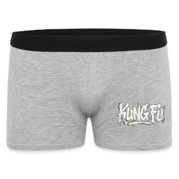 Kung Fu Handwriting Graffiti - Men's Boxer Shorts - heather grey - Front