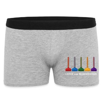 Rechenzentrum Gärtner Garten Gartenarbeit - Männer Boxer Shorts - Grau meliert - Vorne