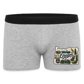 Oregon Beaver State Vintage Travel Sticker - Men's Boxer Shorts - heather grey - Front