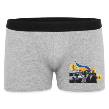 Maidan-Sonnenblumenrevolution Ukraine - Männer Boxer Shorts - Grau meliert - Vorne