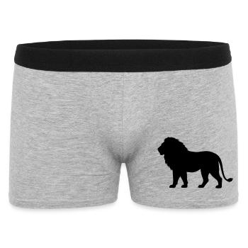 Lion - Boxer Homme - gris chiné - Devant