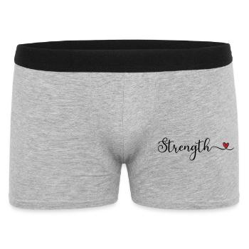 Typographie du cœur de force - Boxer Homme - gris chiné - Devant