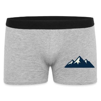 Gebirge Berge Silhouette - Männer Boxer Shorts - Grau meliert - Vorne