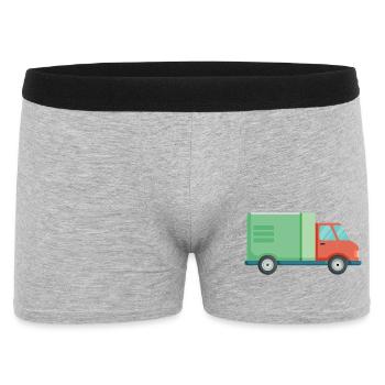 Lieferauto - Männer Boxer Shorts - Grau meliert - Vorne