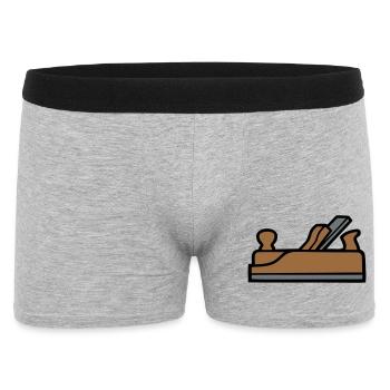 Hobel Tischler Icon - Männer Boxer Shorts - Grau meliert - Vorne