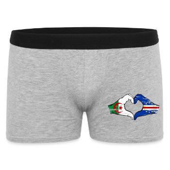 Algeria Cape Verde flag hands heart shape used - Men's Boxer Shorts - heather grey - Front